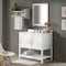 Alaterre Furniture Bennet 2pc Wooden Bathroom Vanity Set - 36-in. L Vanity, 30-in. L Rectangular Mirror, White AVAN3600WHA - alternate 6